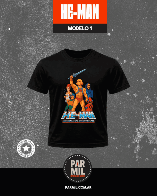 Remeras He-man Par Mil Modelo 1 Remeras He-Man