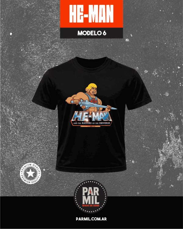Remeras He-man Par Mil Modelo 6 Remeras He-Man