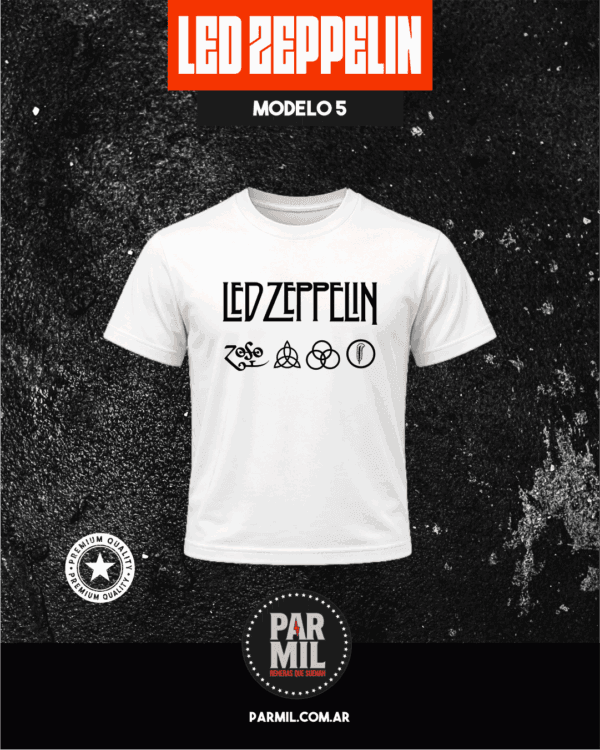 Remeras Par Mil - Led Zeppelin Modelo 5 Remeras Led Zeppelin