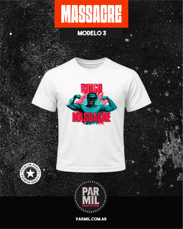 Remeras Par Mil - Massacre Modelo 3 Remeras Massacre