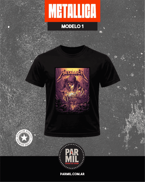 Remeras Par Mil - Metallica Modelo 1 Remeras Metallica