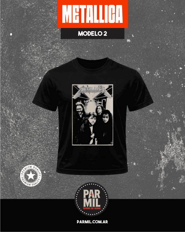Remeras Par Mil - Metallica Modelo 2 Remeras Metallica