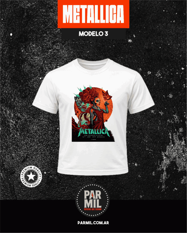 Remeras Par Mil - Metallica Modelo 3 Remeras Metallica