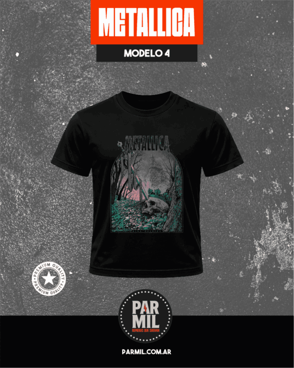 Remeras Par Mil - Metallica Modelo 4 Remeras Metallica