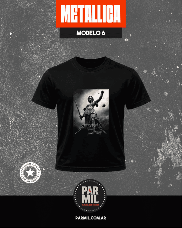 Remeras Par Mil - Metallica Modelo 7 Remeras Metallica