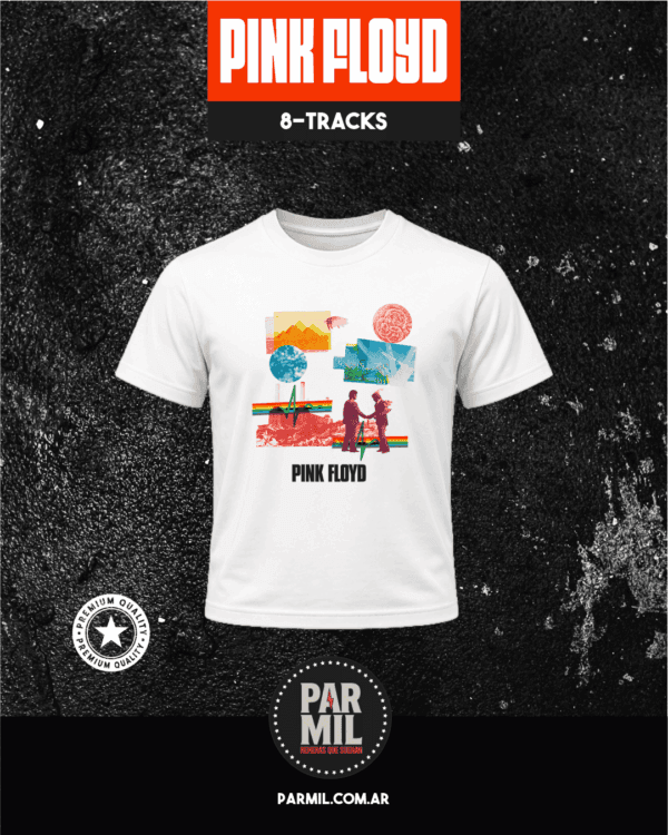 Remeras Par Mil - Pink Floyd 8-Tracks blanca Remeras Pink Floyd