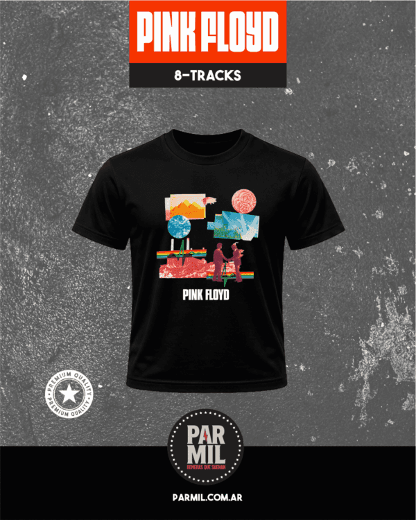 Remeras Par Mil - Pink Floyd 8-Tracks negra Remeras Pink Floyd