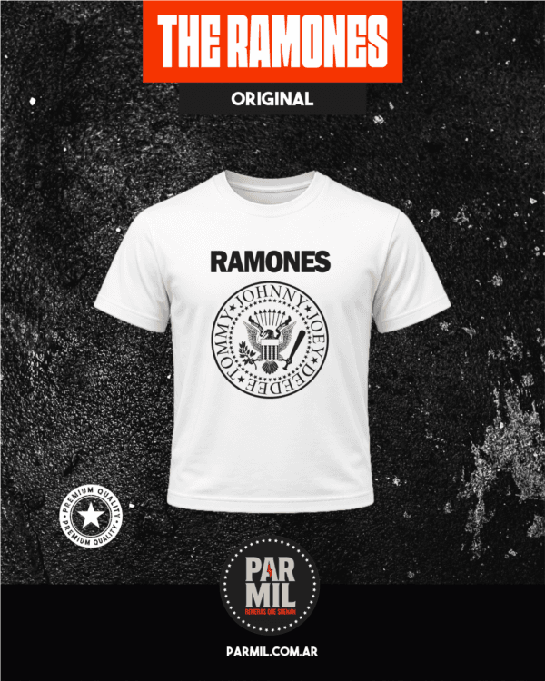 Remeras Par Mil - Ramones Original blanca Remeras The Ramones