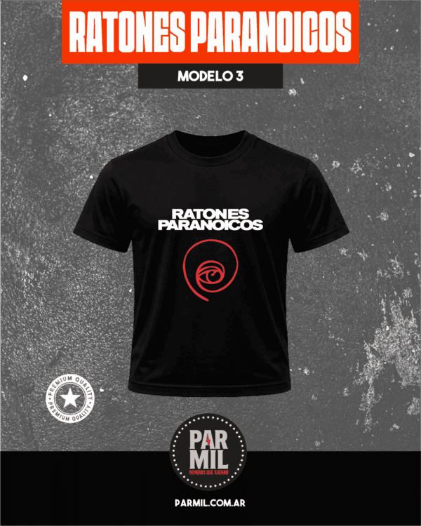 Remeras Par Mil - Ratones Paranoicoso Modelo 3 Remeras Ratones Paranoicos