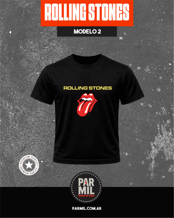 Remeras Par Mil - Rolling Stones Modelo 2 Remeras The Rolling Stones