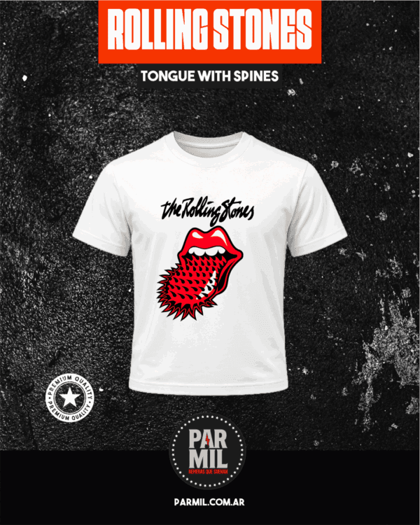 Remeras Par Mil - Rolling Stones tongue with spines Remeras Rolling Stones