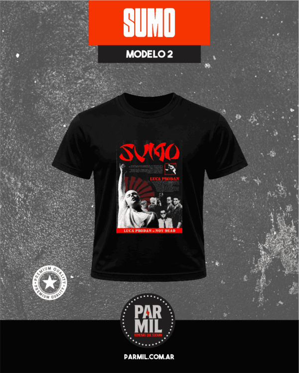 Remeras Par Mil - Sumo Luca Prodan Modelo 2 Remeras Sumo / Luca