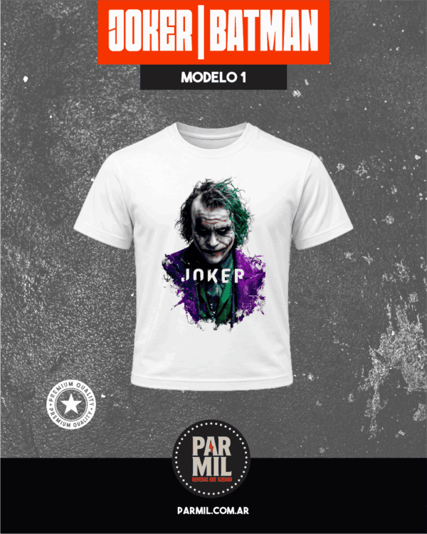 Remeras Joker & Batman Modelo 1 Remeras Batman & Joker