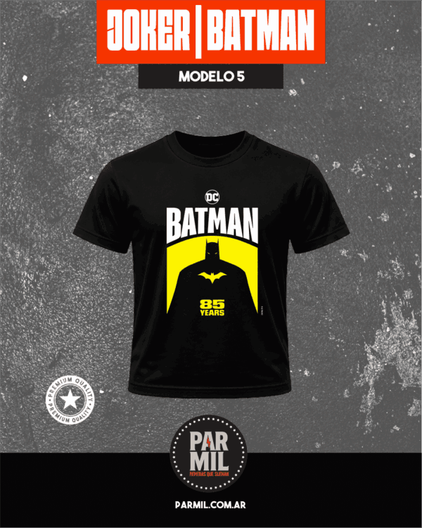 Remeras Joker & Batman Modelo 5 Remeras Batman & Joker