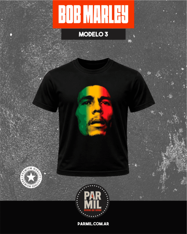 Remeras Par Mil - Bob Marley Modelo 3 Remeras Bob Marley