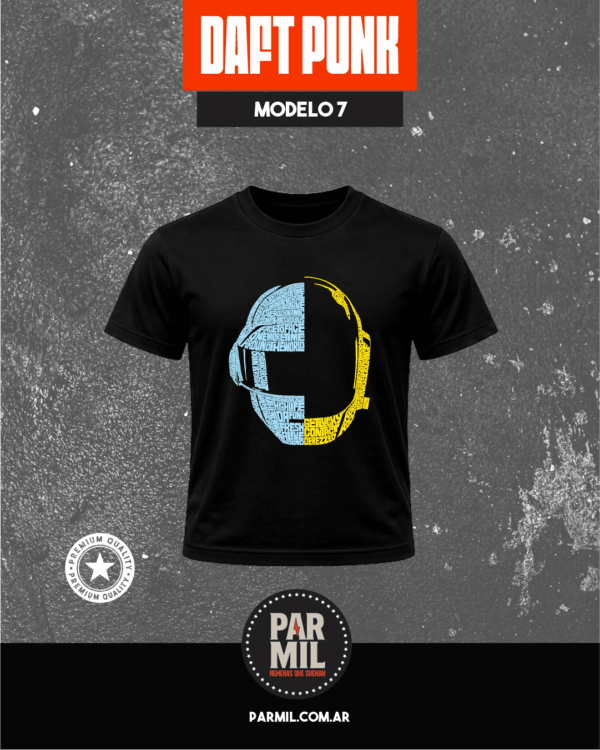 Remeras Par Mil - Daft Punk Modelo 7 Remeras Daft Punk