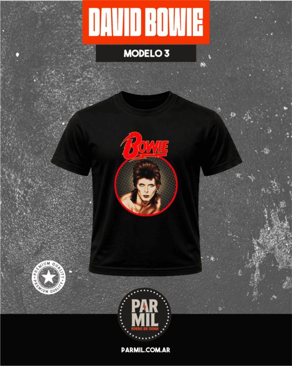 Remeras Par Mil - David Bowie Modelo 3 Remeras David Bowie