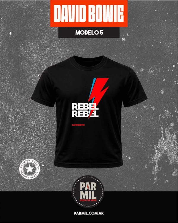 Remeras Par Mil - David Bowie Modelo 5 Remeras David Bowie