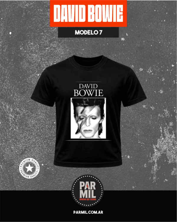 Remeras Par Mil - David Bowie Modelo 7 Remeras David Bowie