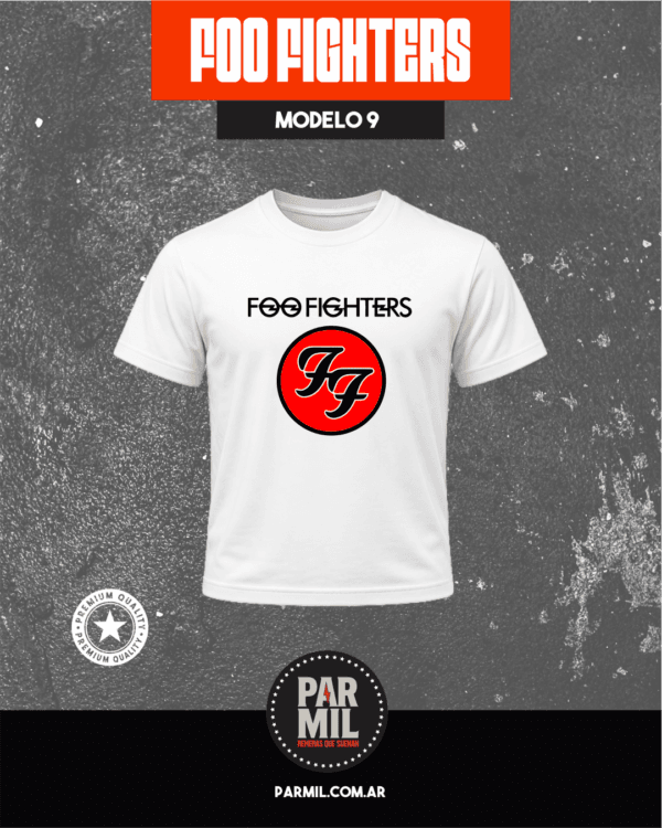 Remeras Par Mil - Foo Fighters Modelo 9 Remeras Foo Fighters