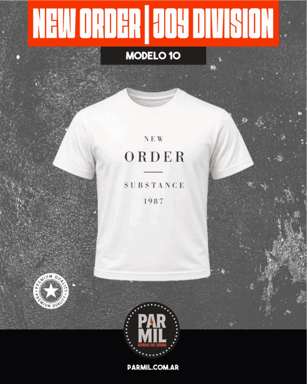 Remeras Par Mil - New Order Joy Division Modelo 10 Remeras New Order | Joy Division