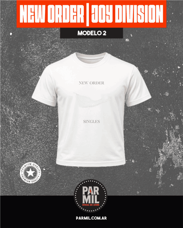 Remeras Par Mil - New Order Joy Division Modelo 2 Remeras New Order | Joy Division