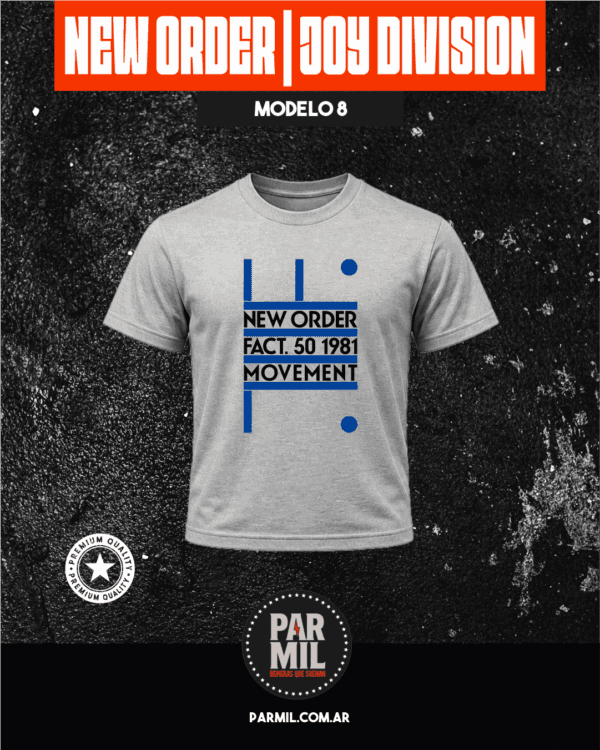 Remeras Par Mil - New Order Joy Division Modelo 8 Remeras New Order | Joy Division