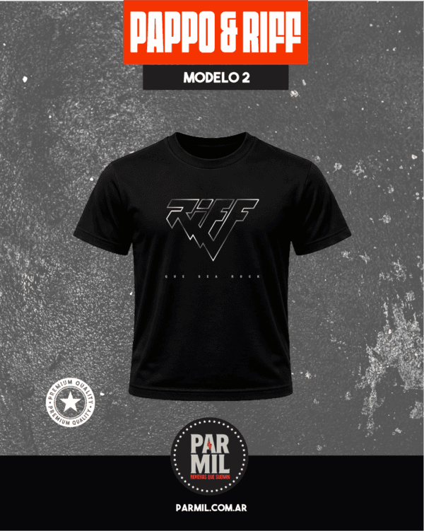 Remeras Par Mil - Pappo´s Blues & Riff Modelo 2 Remeras Pappo´s Blues & Riff