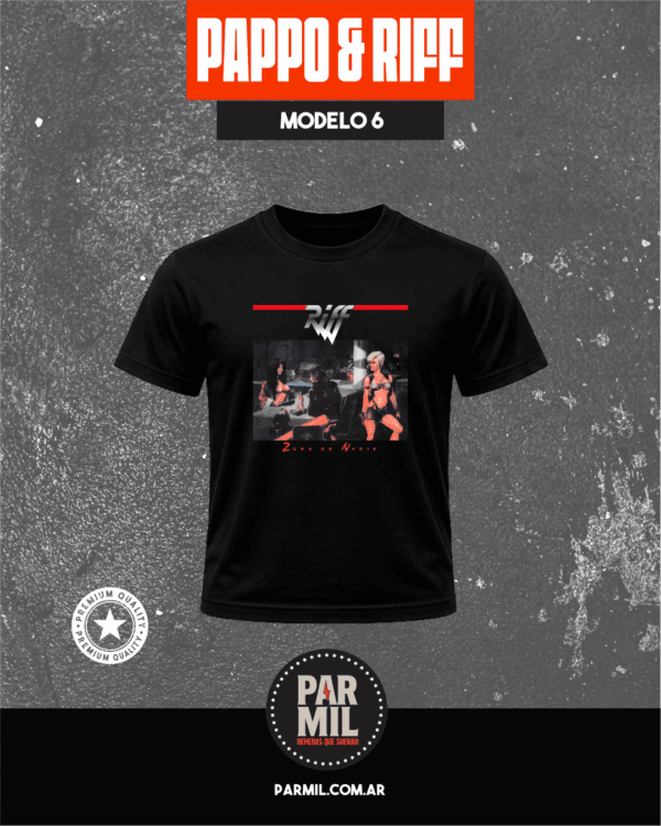 Remeras Par Mil - Pappo´s Blues & Riff Modelo 6 Remeras Pappo´s Blues & Riff