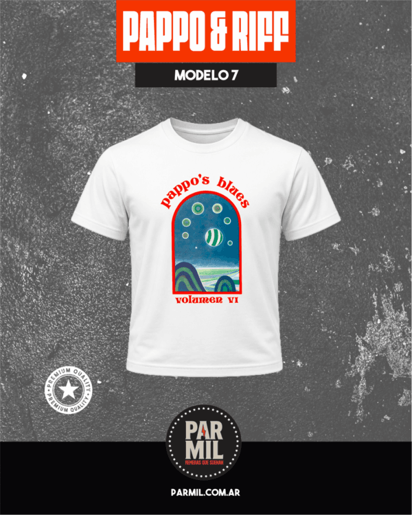 Remeras Par Mil - Pappo´s Blues & Riff Modelo 7 Remeras Pappo´s Blues & Riff