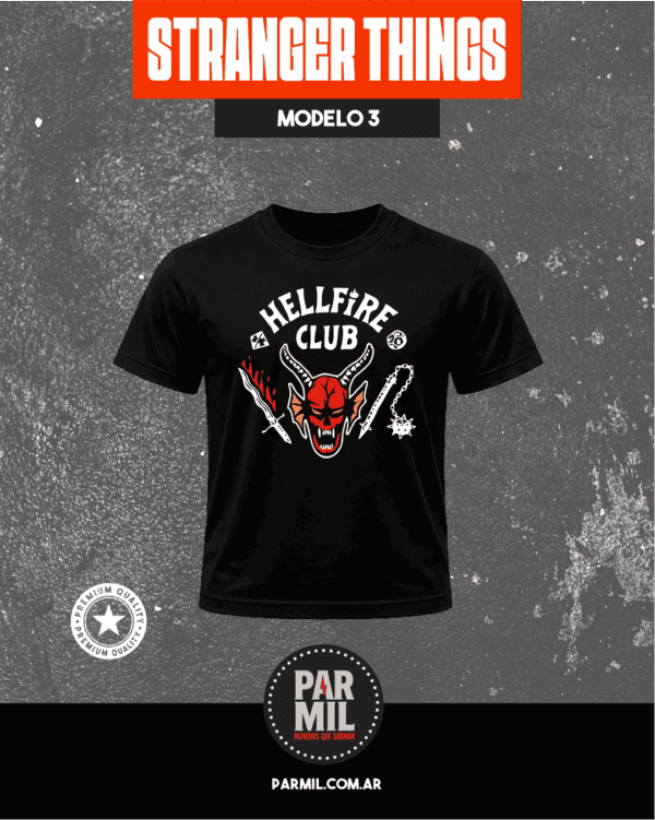 Remeras de Stranger Things Modelo 3 Remeras Stranger Things