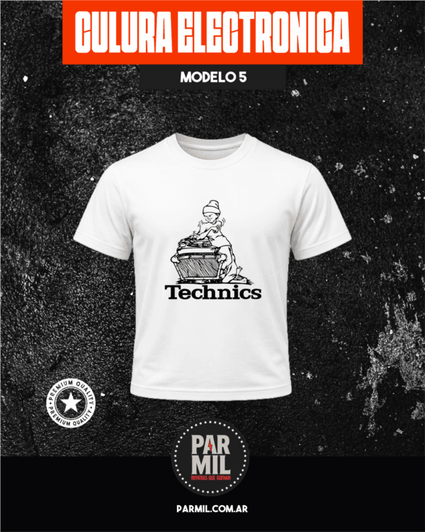 Remeras Par Mil - Cultura Electronica Modelo 5 Remeras Cultura Electronica